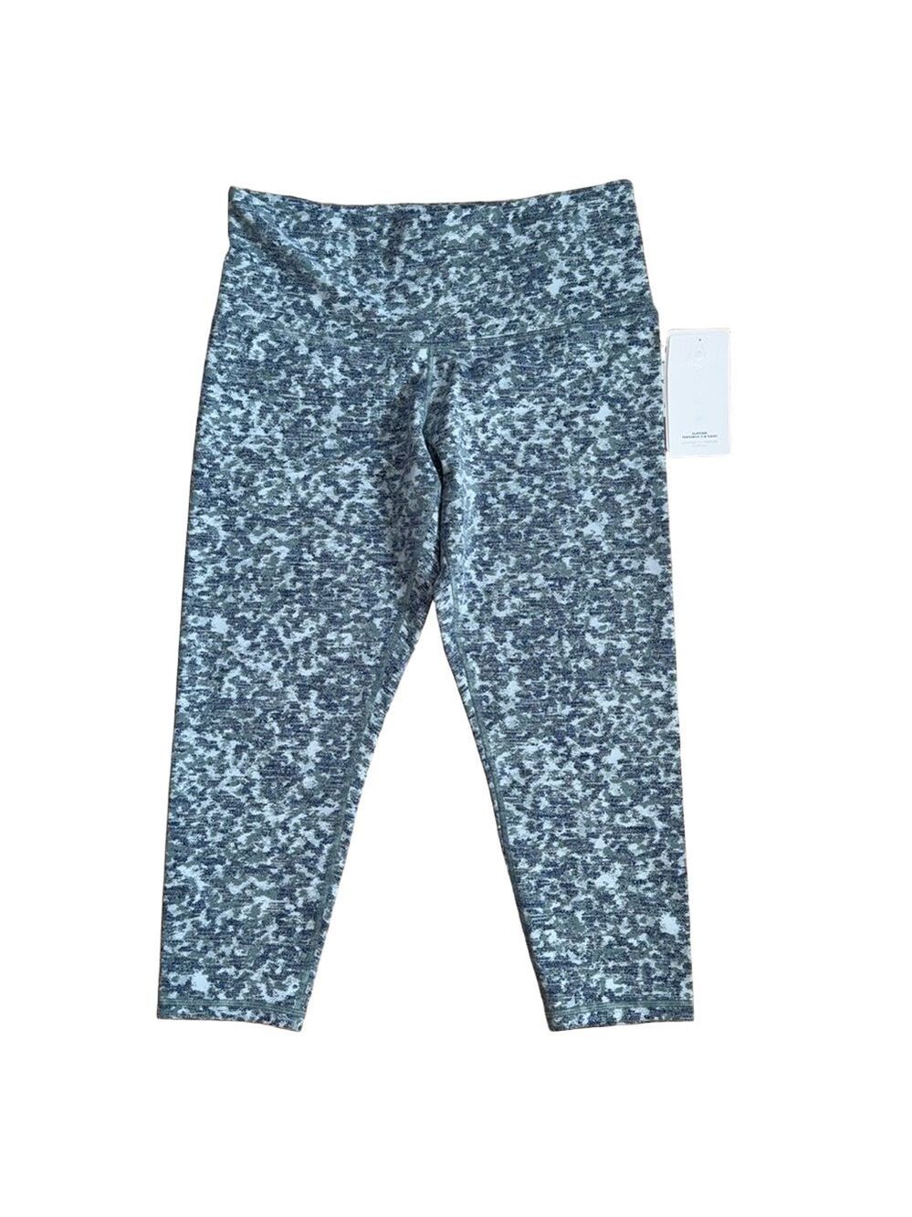Athleta Women’s 1X Blue Gray Elation Textured 7/8 Tight High Rise Leggings NWT